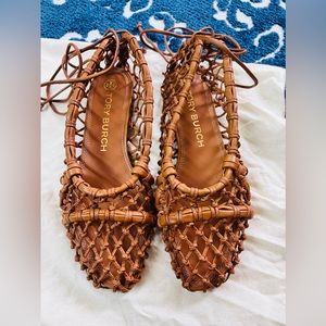 Tory Burch Helena mesh lace flats